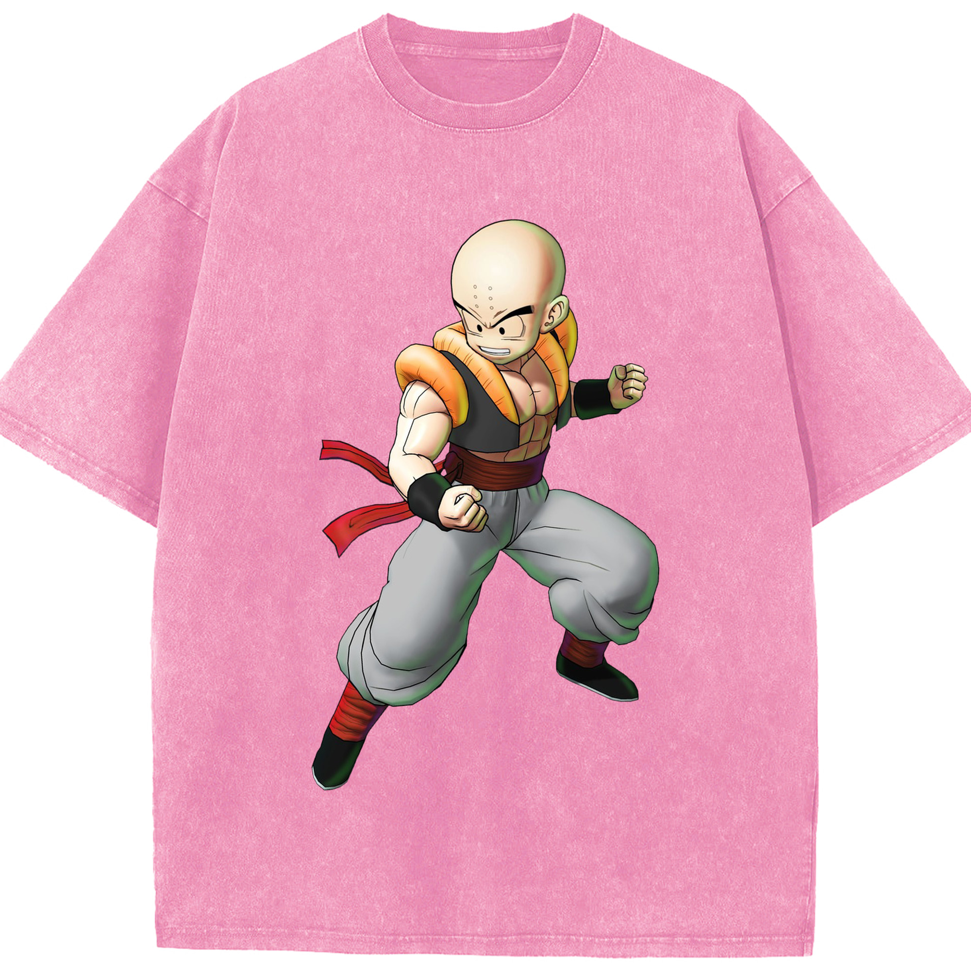 （画像用） ドラゴンボール クリリン DRAGON BALL krillin 綿100% ヴィンテージ風 半袖Tシャツ（フロントプリント）